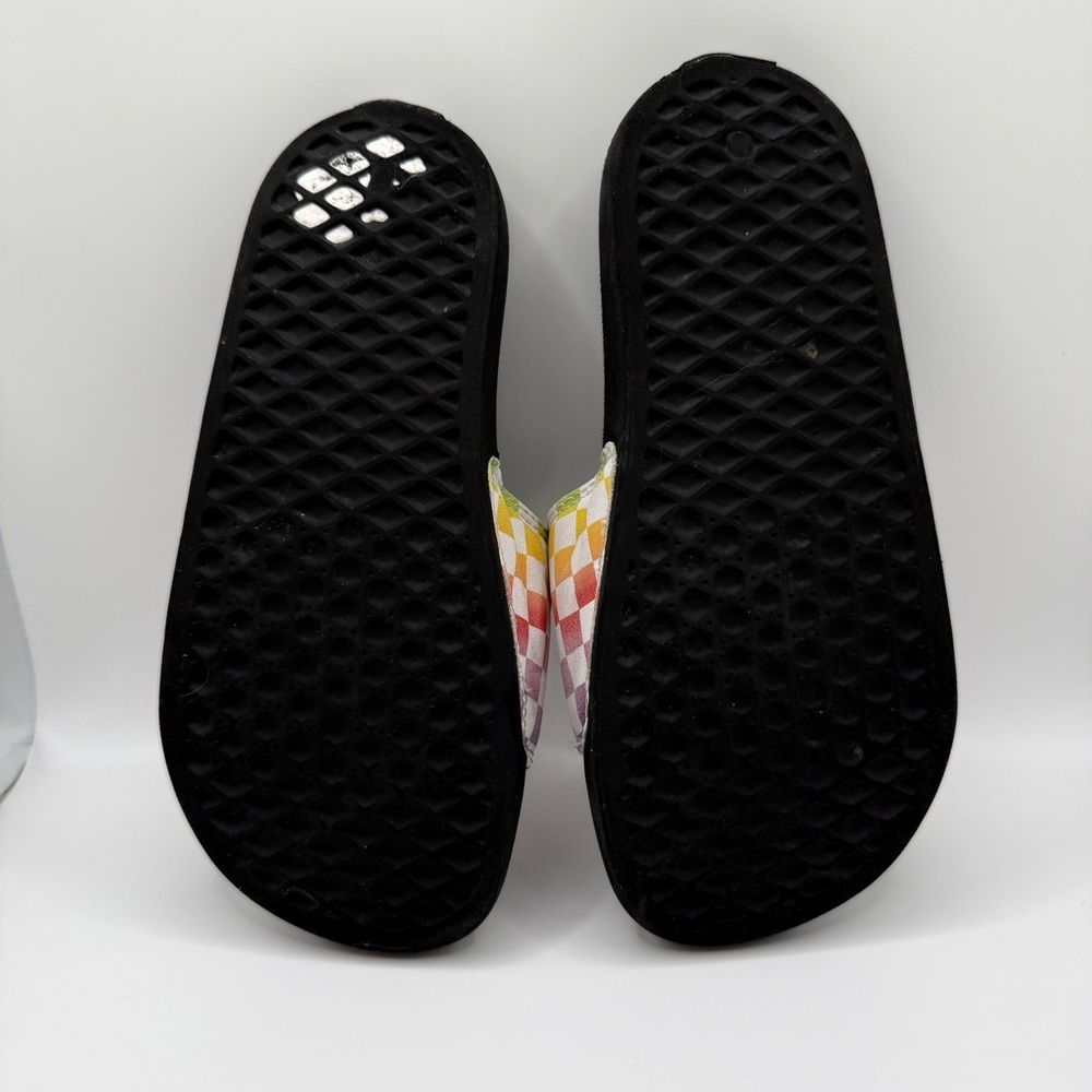 Vans Off The Wall Checkerboard Slide Sandals Missy Size‎ 4 Multicolor Strap - Picture 6 of 6